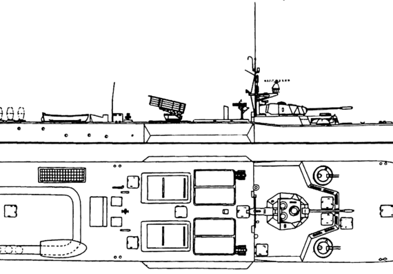 Корабль NMS Rahova F-176 [Brutar class Armoured Patrol Boat] - чертежи, габариты, рисунки